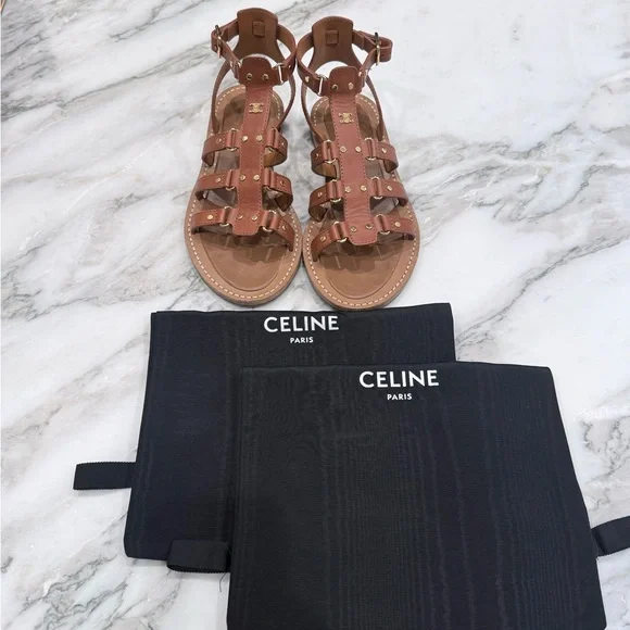 Celine LYMPIA GLADIATOR SANDAL IN CALFSKIN - Picture 1 of 7